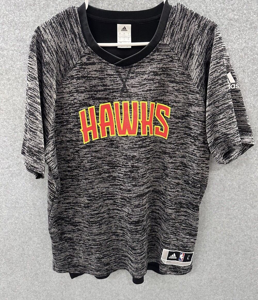 Adidas Atlanta Hawks Jersey Size Large Short Sleeve Shooting Warm Up Shirt